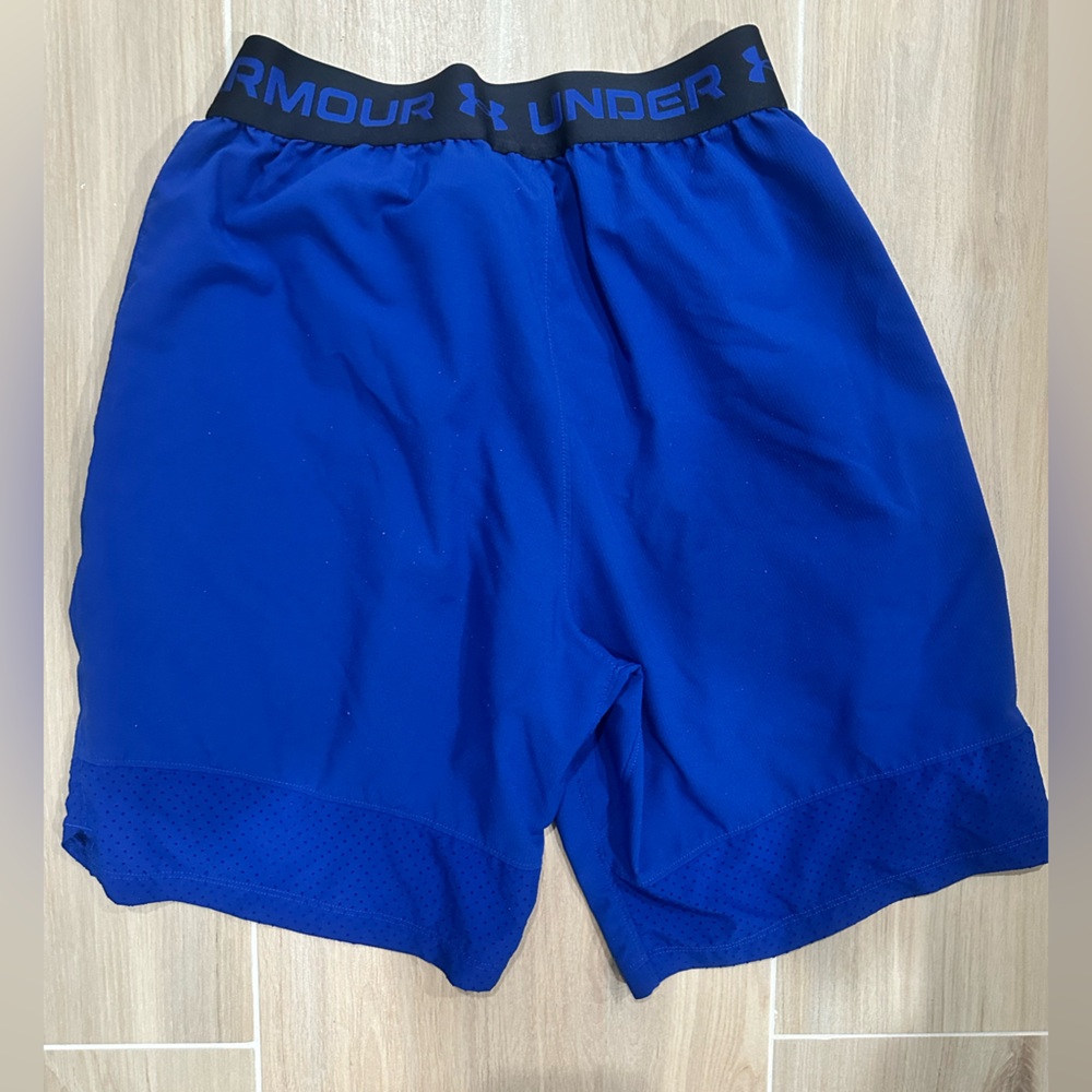 Under Armour Blue Athletic Shorts with Elastic Waistband
